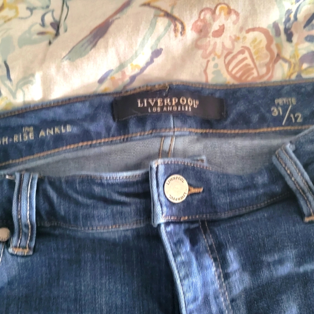 Liverpool High Rise Ankle skinny jeans, size 31/12 petite